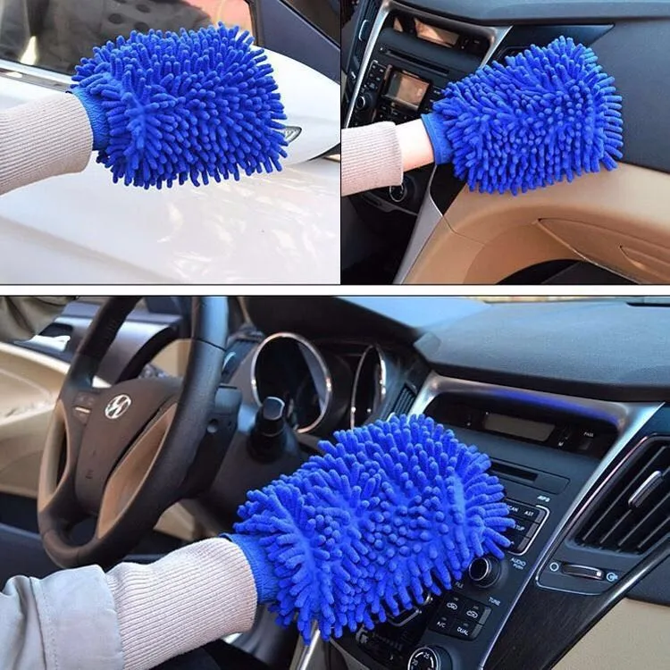Microfiber Towel Detailing - 1-2 stuks blauwe microvezel chenille auto-reinigingsset,